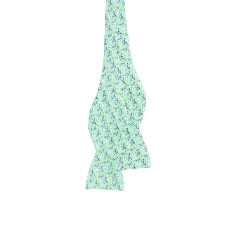 Vineyard Vines Big Catch Green Silk Bow Tie